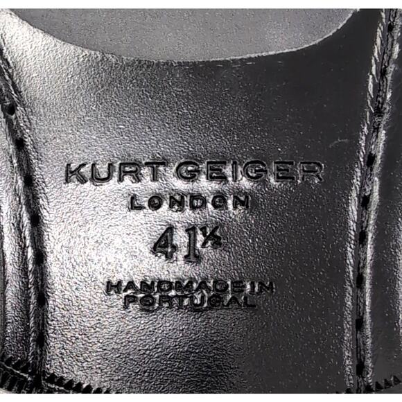 Kurt Geiger London Luca Loafer Shoes Mens EU 41.5 Black Leather Croc Emboss NWOB - Picture 10 of 10